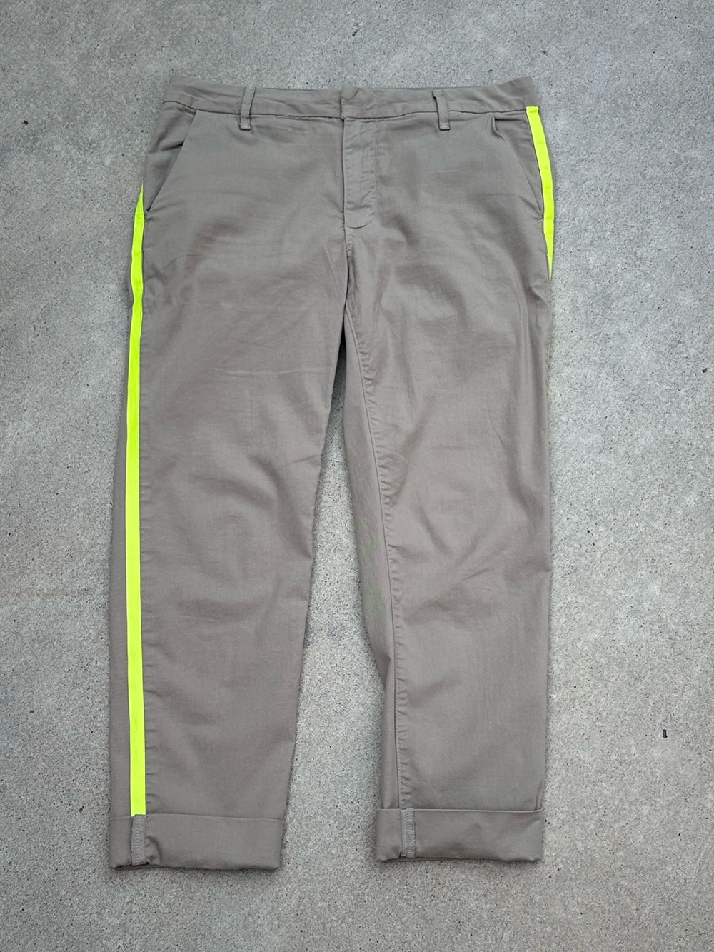Sundry Pants Womens 28 Ladies Chino Flat Trouser Cotton Preppy Roll Up (B35)